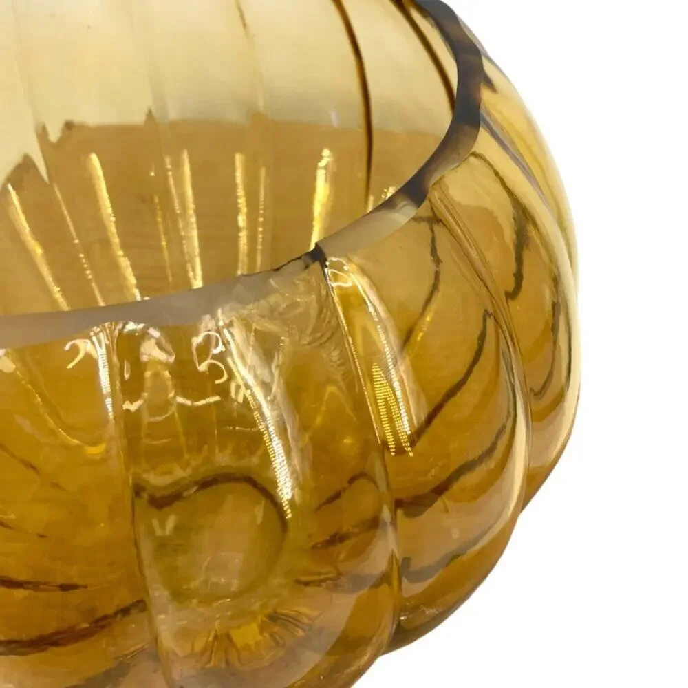Cyder Amber Color Glass Vase $48 MSRP